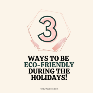 3 WAYS TO BE ECO-FRIENDLY DURING THE HOLIDAYS